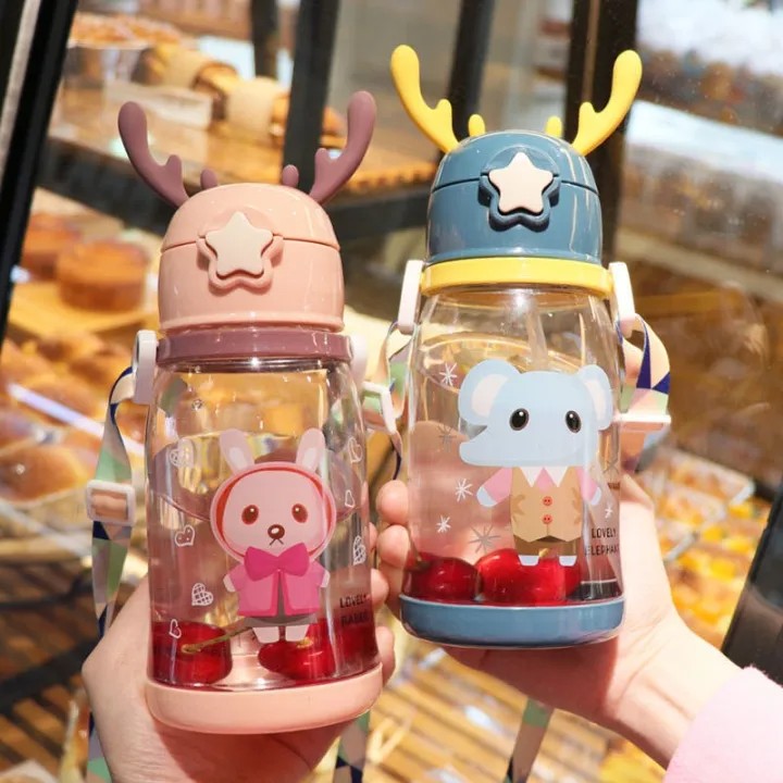 Water Bottle Drinking Cup Anti Fall Leakproof Portable Cute Cup Out Door