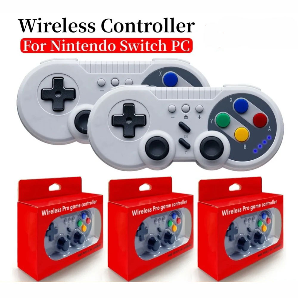 Retro Wireless Game Controller Nintendo Switch & Switch 2 /Oled/Lite Gamepad Portable Mini Gaming Handheld Video Game Console for PC Dual Motor Vibration Turbo