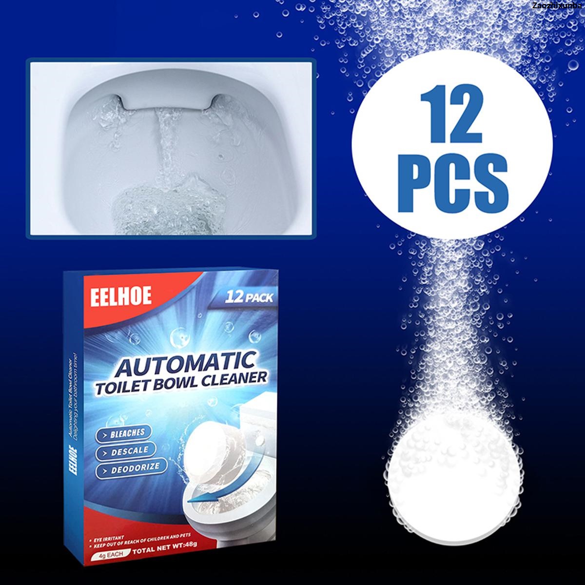NEW ZaozhixunbaNew 12pc Toilet Bowl Cleaner Effervecent Effective Cleaning heet Toilet Tank Cleaning Compact Pill Multi-effect EffervecentFashion