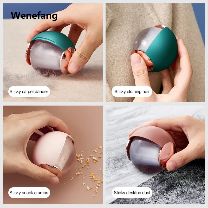 Wenefang transparent bag Clothing Dust Pets Hair Cleaner Remover Brush Suction Sweeper Home Office Travel Cleaning Brushes lothes Tools Accessories Stuff