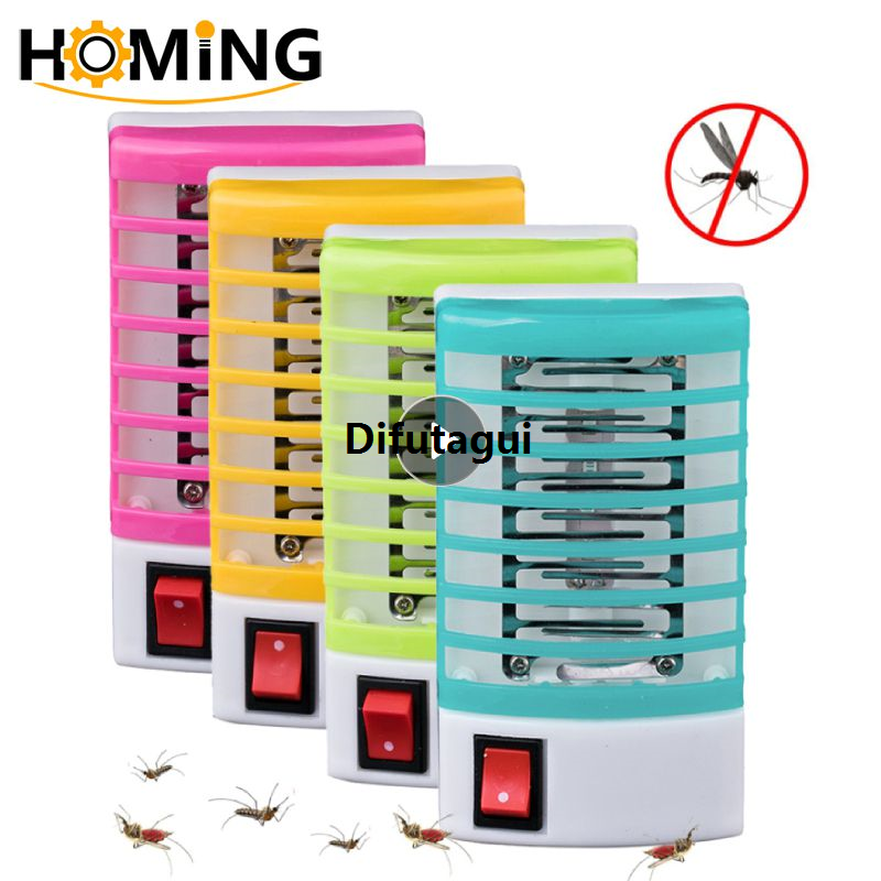 Difutagui 1pc Mini Mosquito Lamp LED Night Light Household Electronic Mosquito Repellent Lighting Socket EU Plug Fly Insect Killer Catcher