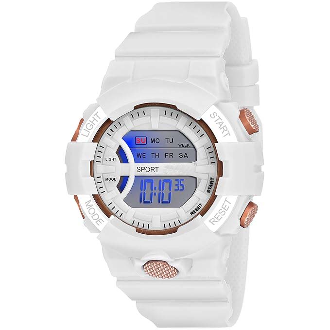 Teen Kids Watches Blue Quartz Light Sports Digital Watch