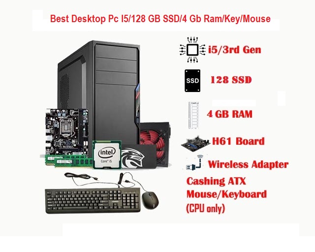 Desktop Computer i5/4GB Ram/128 SSD~CPU Only