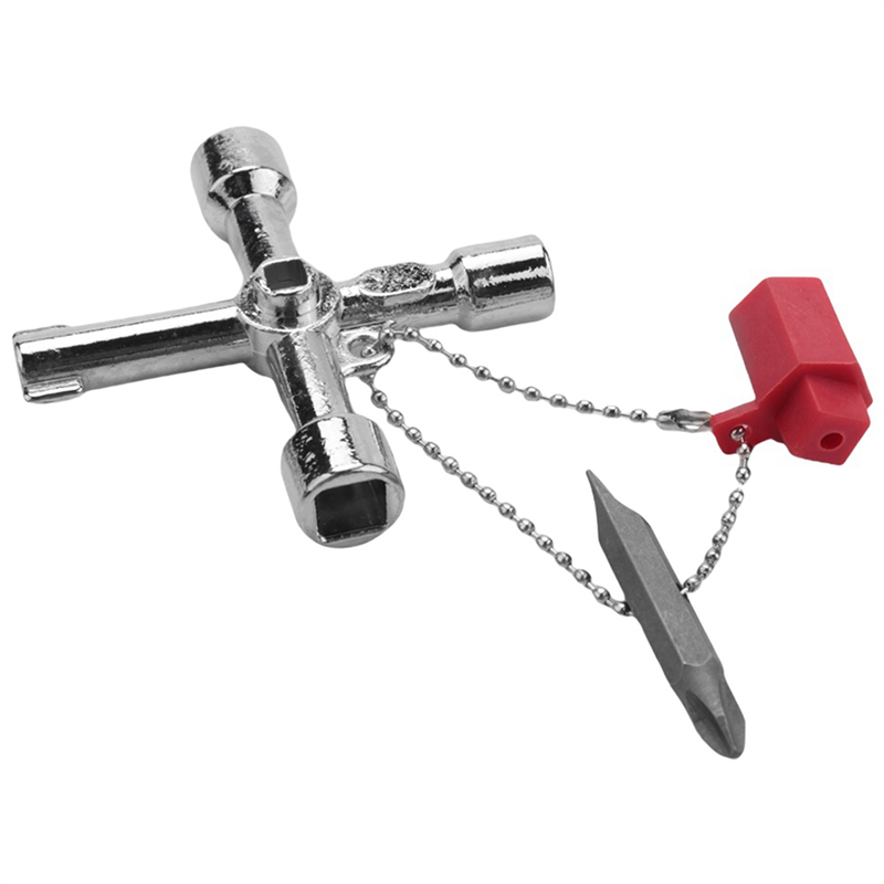 OUMERY 10X 4 In1 Meter Box Key Gas Key Meter Key Multi-Functional Utilities Key for Electric Cupboard Cabinet Opening Key