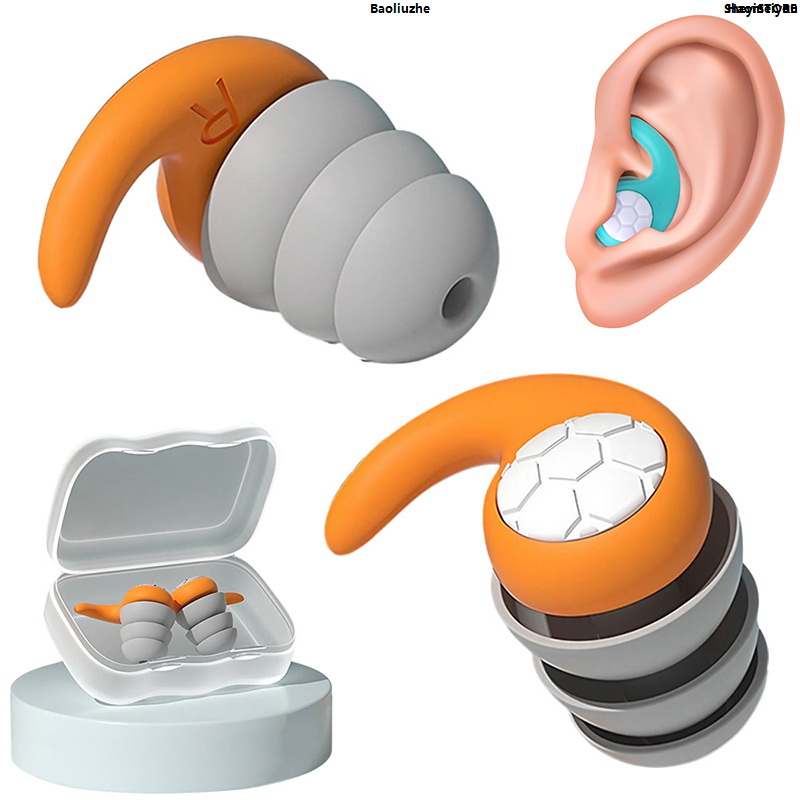JufangBaoliuzheSleep Noise Cancelling Ear Plug Soft Silicone Soundproof Sleep Aid Earplugs for Airplane Travel Anti-Noise Earplugs Repeatable Fifty percent discount 2025 New Portable