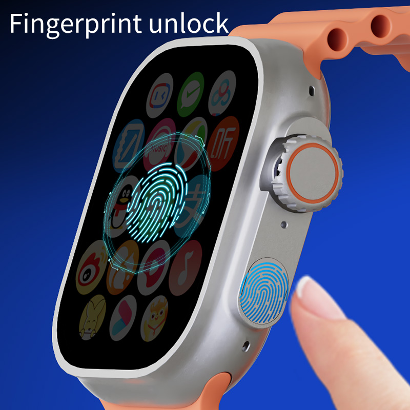 Linman DW100 Pro Smartwatch Fingerprint unlock S10 Ultra Smart Watch Special With 2.29'' Amoled Screen 1380Mah Battery 180° Rotating Camera