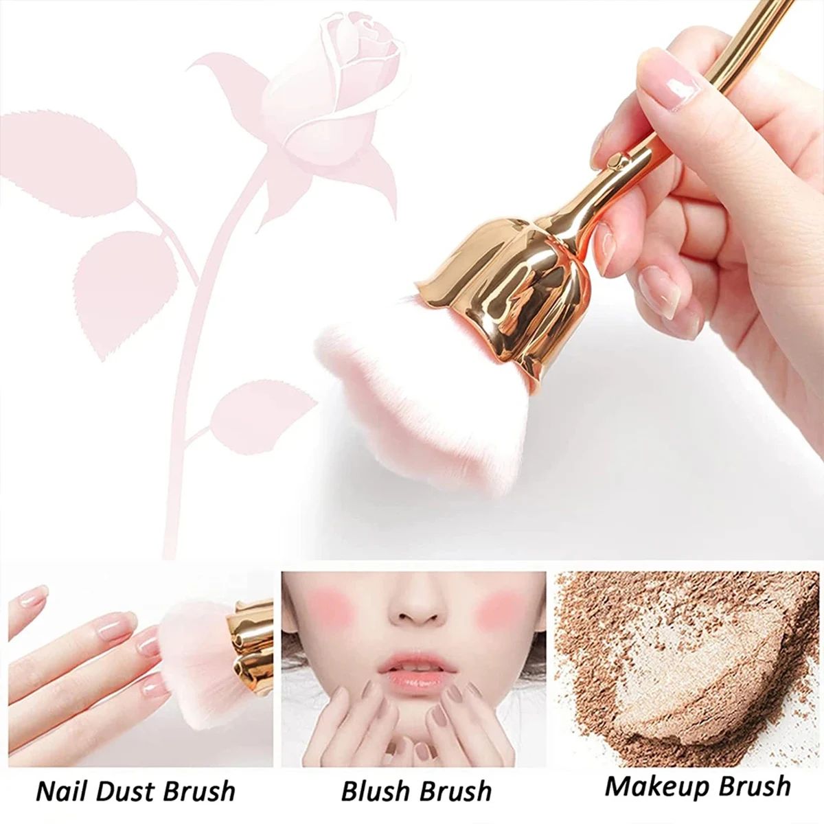 Cleaning brush, dust, polishing, round accessories, nails, nails, roses, nail brushes, nail art brush tools, popular small gels