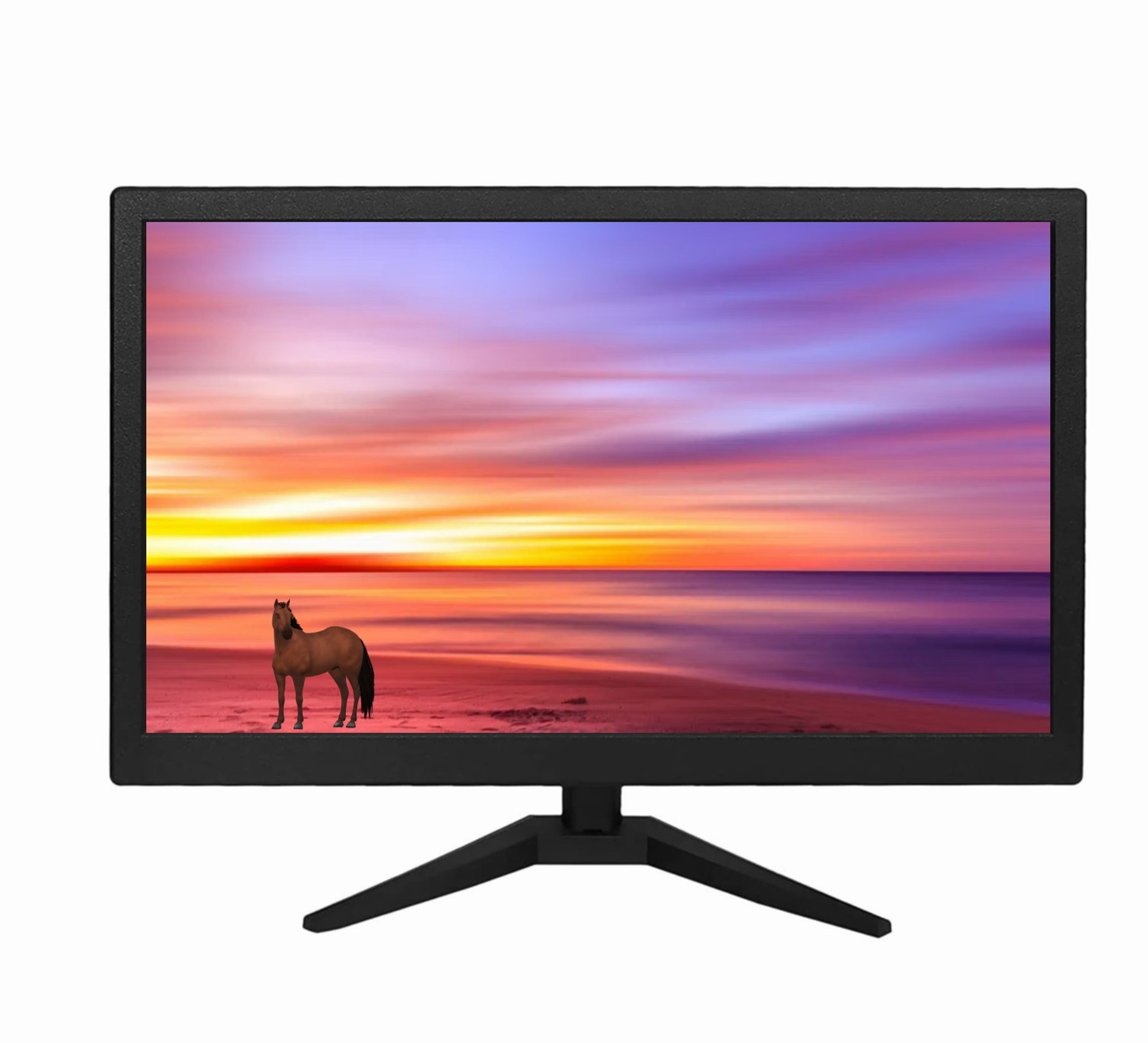 Hi-Tech 17 Inch LED Monitor With VGA & HDMI Supported, HDMI Cable Included Black In Color