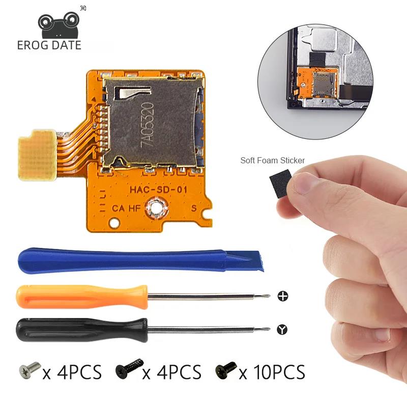 【2025 Version】 DATA FROG Micro SD Compatible Card Slot Socket Board Replacement for Nintendo Switch Console, NS TF Card Slot