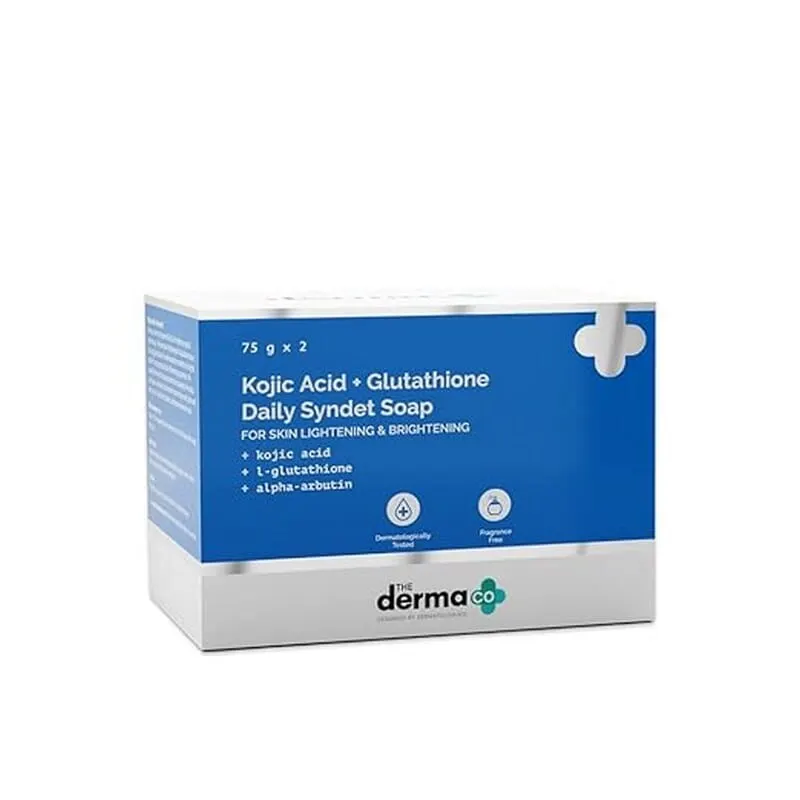 The Derma Co Kojic Acid + Glutathione Daily Syndet Soap With Alpha-Arbutin - 75 G X 2
