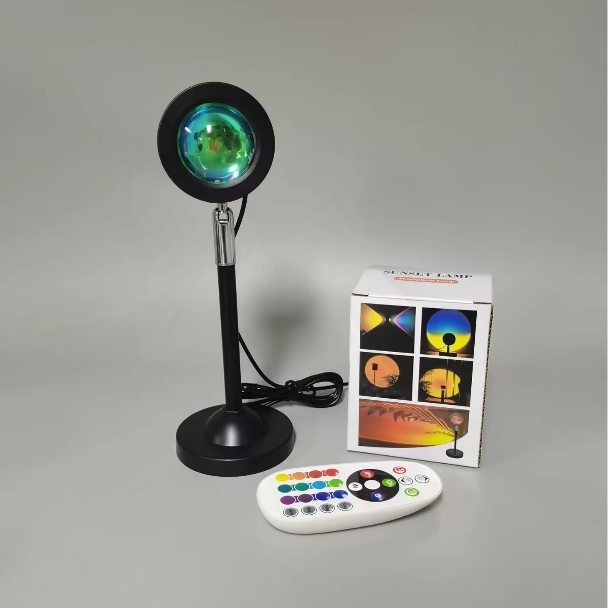 RGB Mini Sunset Light for Tattoo Studio & Photography - Remote Control Adjustable Color Temperature - USB Powered Foldable PMU Atmosphere Lamp - Portable Lightweight Studio Lighting (300g)