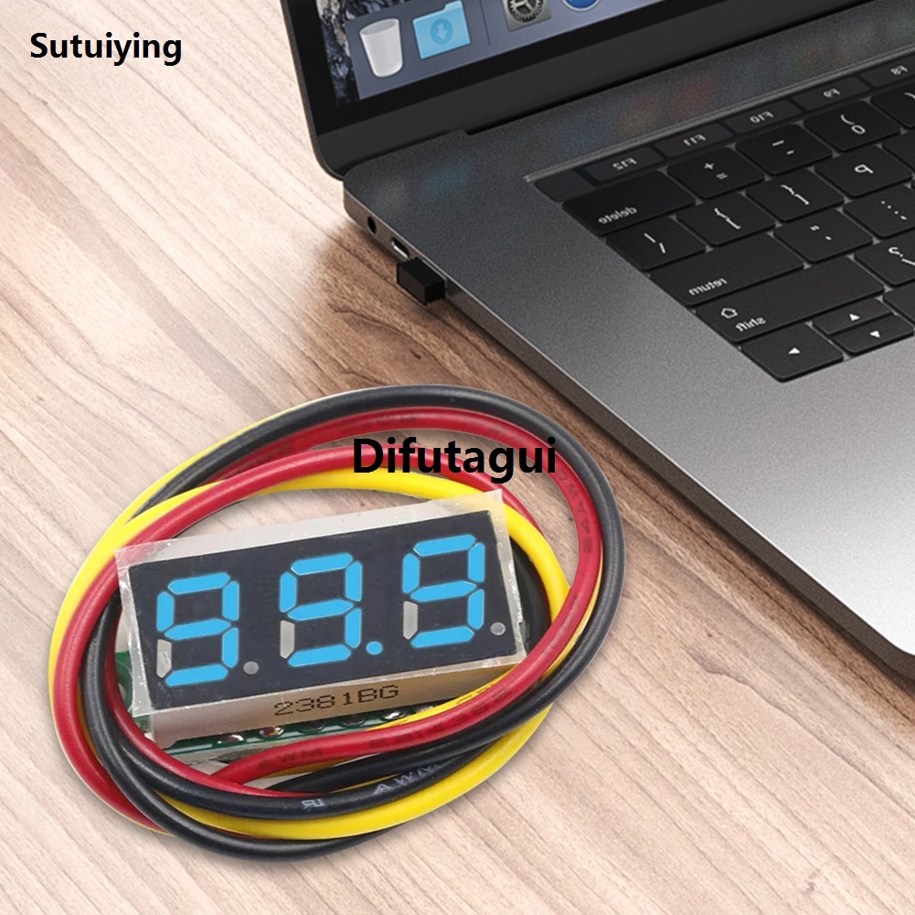 Difutagui 1-10PCS 0.28Inch LED Digital Voltmeter DC 0-100V Voltage Meter Auto 2025 Luxury New Car Motorcycle Voltage Tester Detector Red/Blue/Yellow/Green