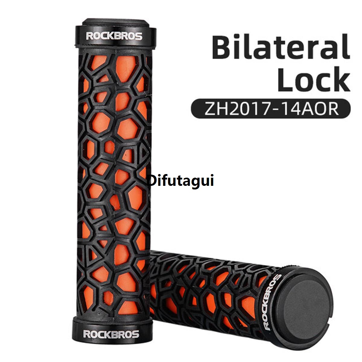 ROCKBROS Cycling Bike Bicycle Handlebar Grips Rubber Lock-on Light Grip For MTB Folding Bike Fixed Design Bike Parts Fit 2.22cm