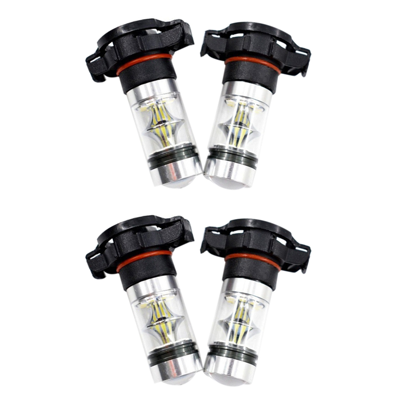 FORIDE 4X 5202 H16 PS24W High Power 100W 6000K Super White LED Fog Drl Lights Bulb