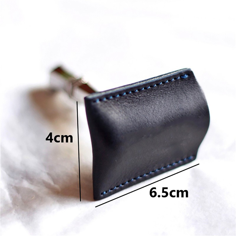 NEW 【Special offer】1Pc Dubbele Rand Scheermes Hoofd Mouw Beschermhoes Leer Zonder Scheermes