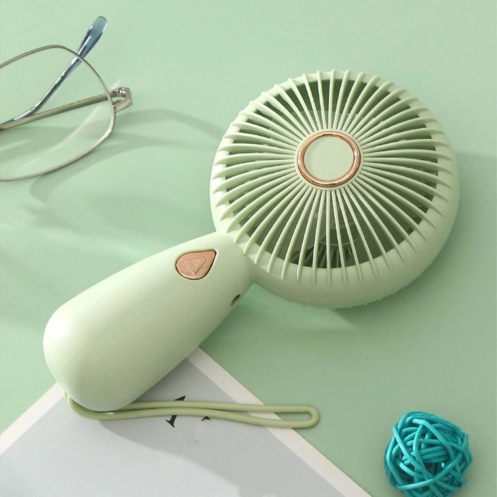 Simple Handheld Mini Handheld Fan with Colorful Light Portable Mini Electronic Fan Durable Low Noise Cooling Fan Travel