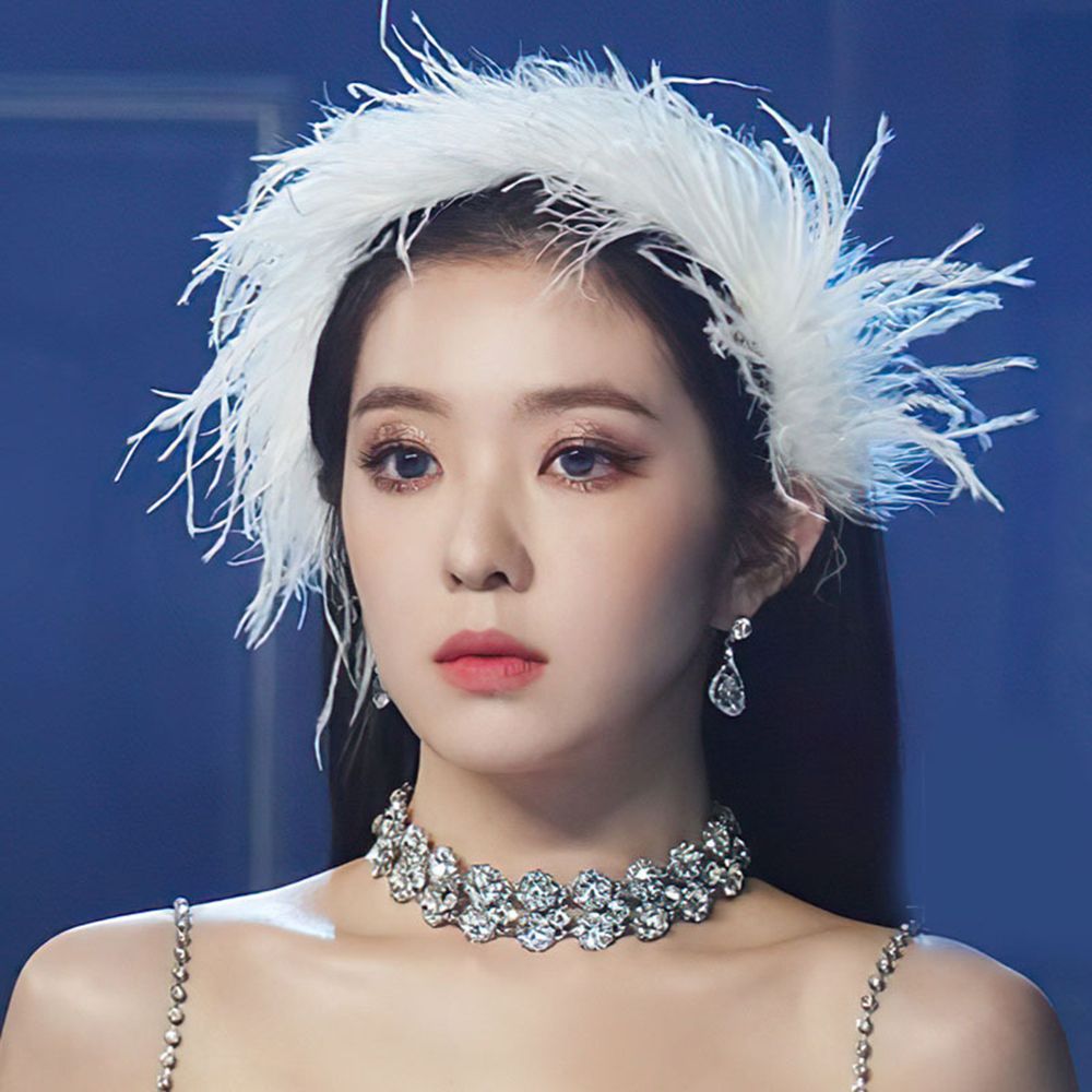 Personality Elegant Simple Headwear Bride Gorgeous Stage Performance Hair Accessories Headband Feather Hair Hoop Bridal Headband Fashion Jewelry