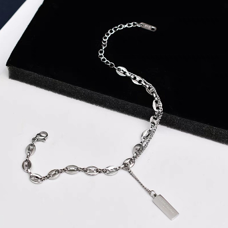 【Innovative Entry Light Luxury Cool Women's Summer Bracelet Design Sense Cold Style Tassel Hip-Hop Men's Trendy Couple's Hand Jewelry