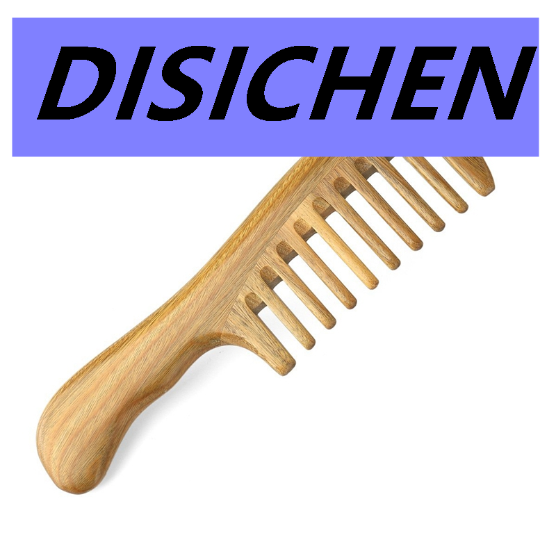 DISICHEN 【The Edge of Beauty】New Wide Hair Comb - Natural Wood Comb Curly Hair - No tatic andalwood Pick Wooden Comb for Detangling