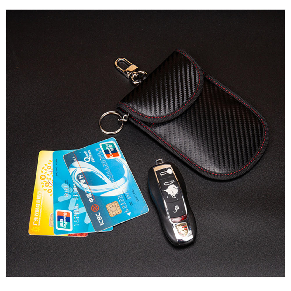 Black Car Key Case Anti- Magnetic-Proof Blocking Key Blocker 14*9.5cm Anti-scan Wallet for Driving Safety Car Security Travel