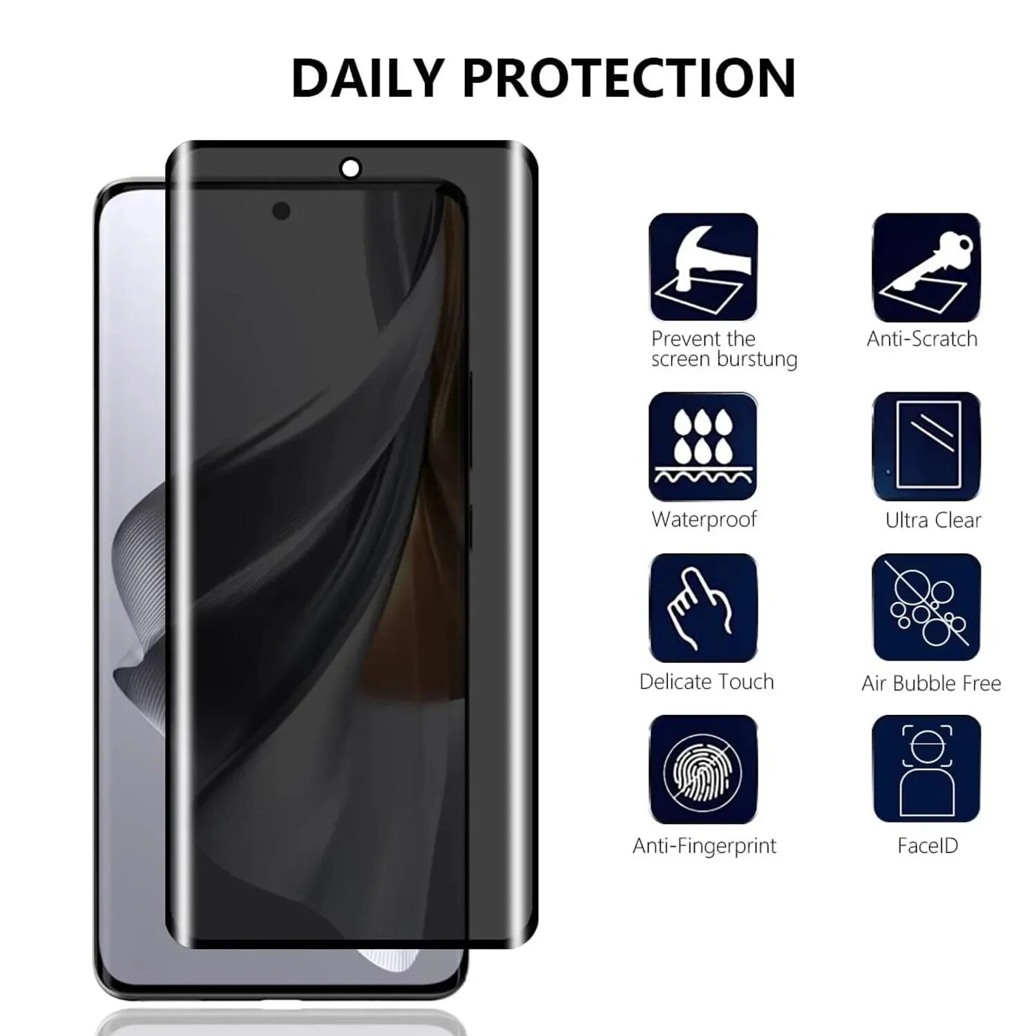 1/4Pcs Anti Spy Tempered Glass For Huawei Honor 90 80 70 60 50 Pro Magic 5 4 3 Pro Lite X9a Screen Protector Privacy Glass Film