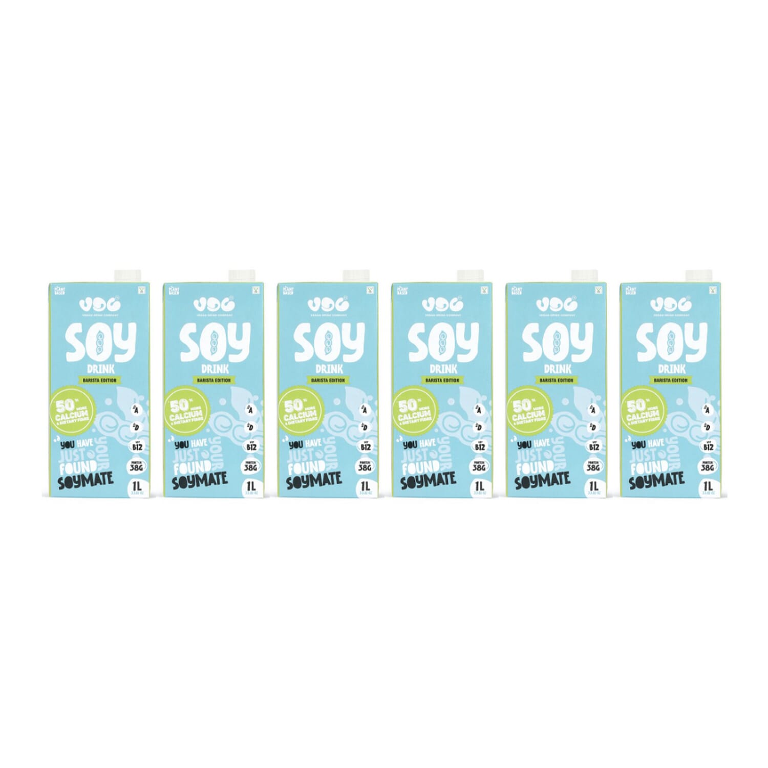 Vegan Dairy Nepal Soy Milk, Barista Edition Plant-Based Drink, 38G Protein Drink, 1L (Pack of 6)