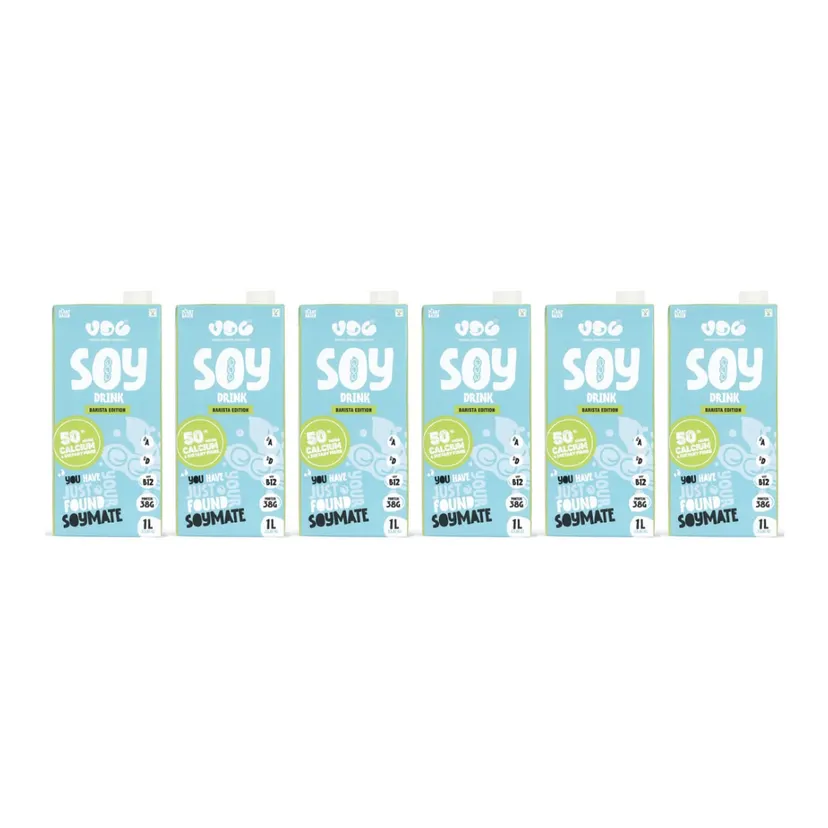 Vegan Dairy Nepal Soy Milk, Barista Edition Plant-Based Drink, 38G Protein Drink, 1L (Pack of 6)