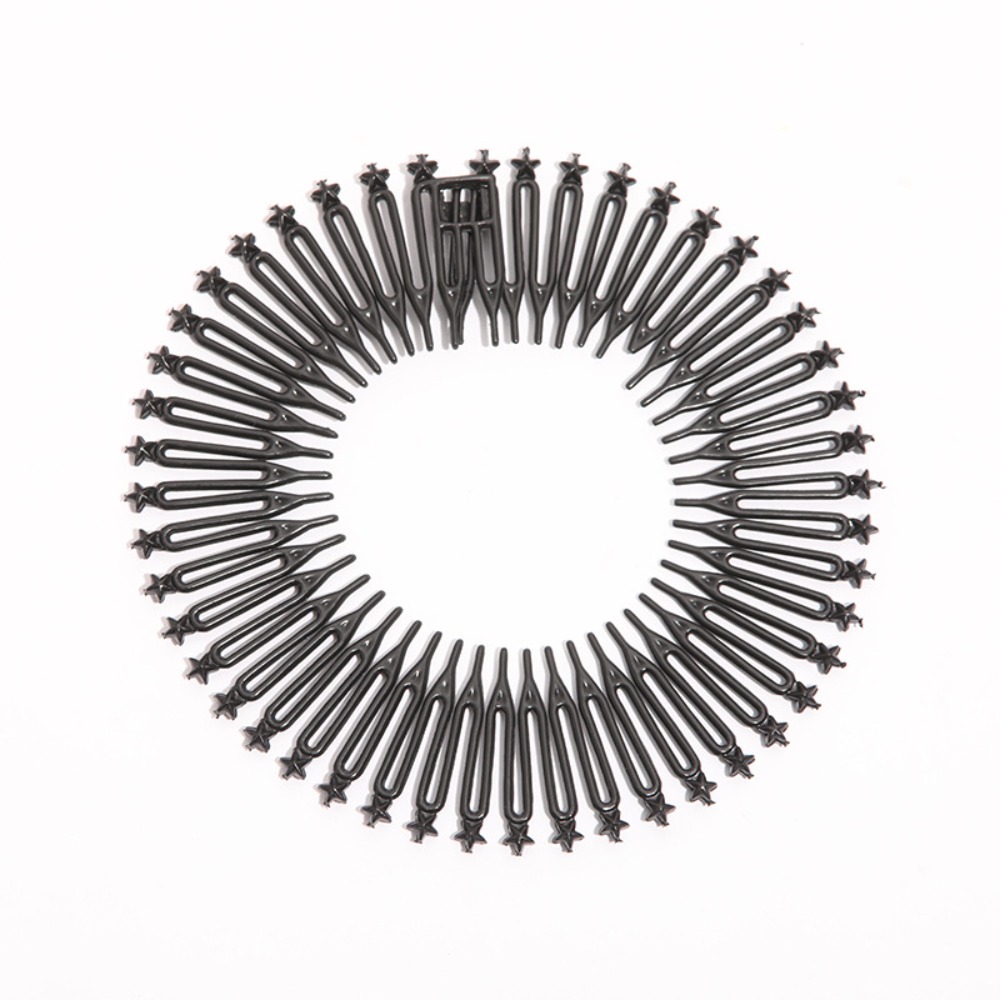 Invisible Plastic Stretch Flexible Comb Full Circle Headband Wavy Hair Hoop Face Wash Headwear Flexible Circle Headband Women