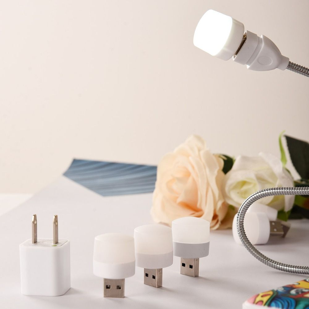 New Plug in Mini USB Night Light PVC Super Bright Small LED Bulb Eye Protection 1W Reading Light
