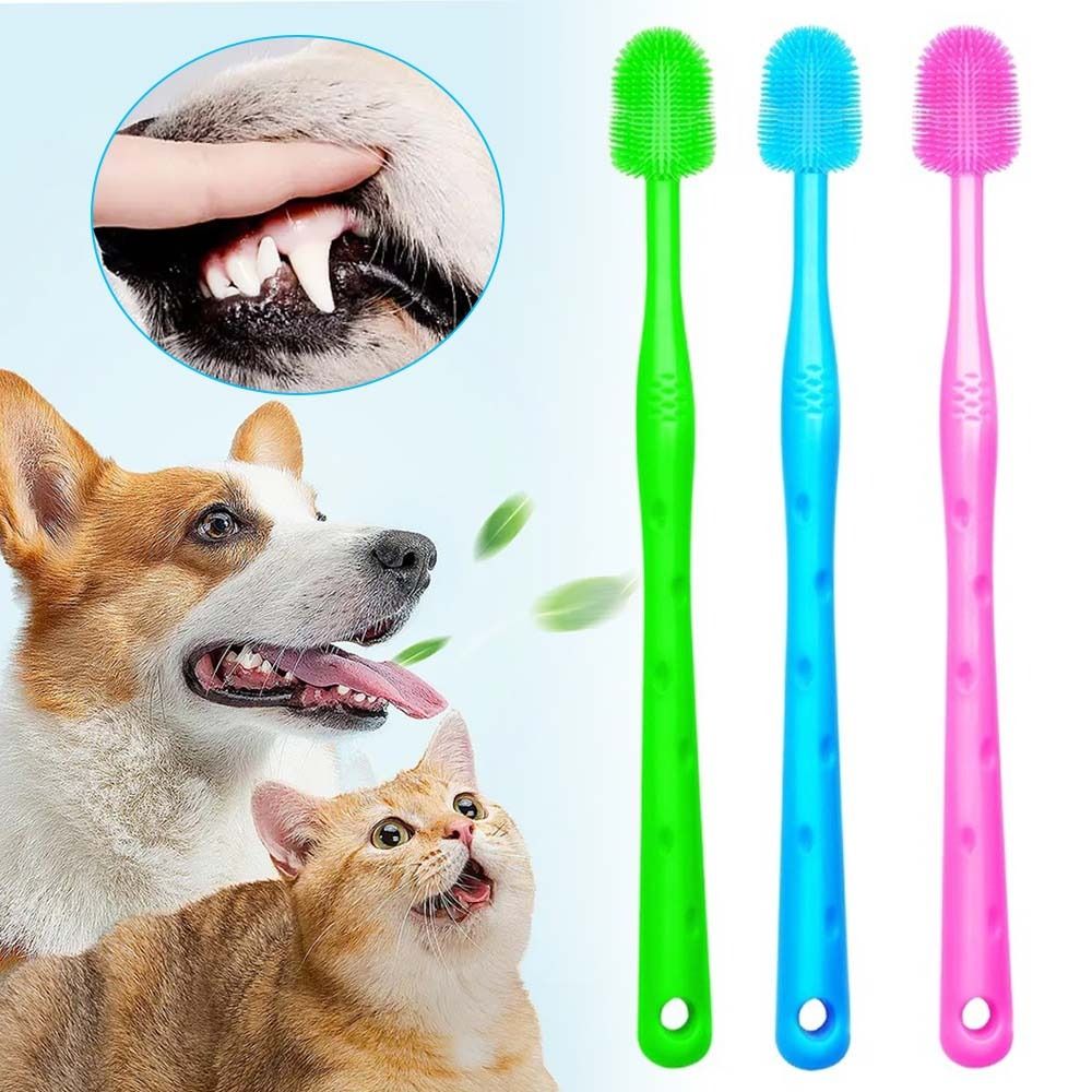 Silicone Bristles Creative Pet Mouth Cleaning Dog Cat Oral Cleaning For Small Size Pet Cat Acne Brush Cat Toothbrush Dog Cleaning Brush Pet Supplies