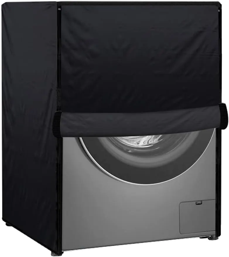 Heavy Waterproof Front Load Washing Machine Cover Compatible For 6 kg to 10 Kg Black Color