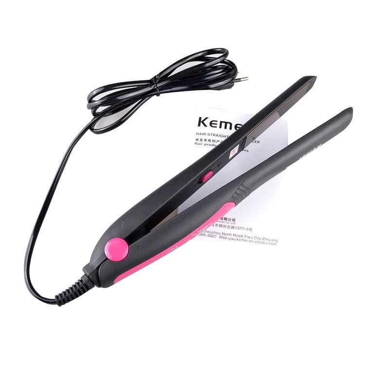 Kemei KM-328 Electric Hair Straightener and Curler - Hair Iron