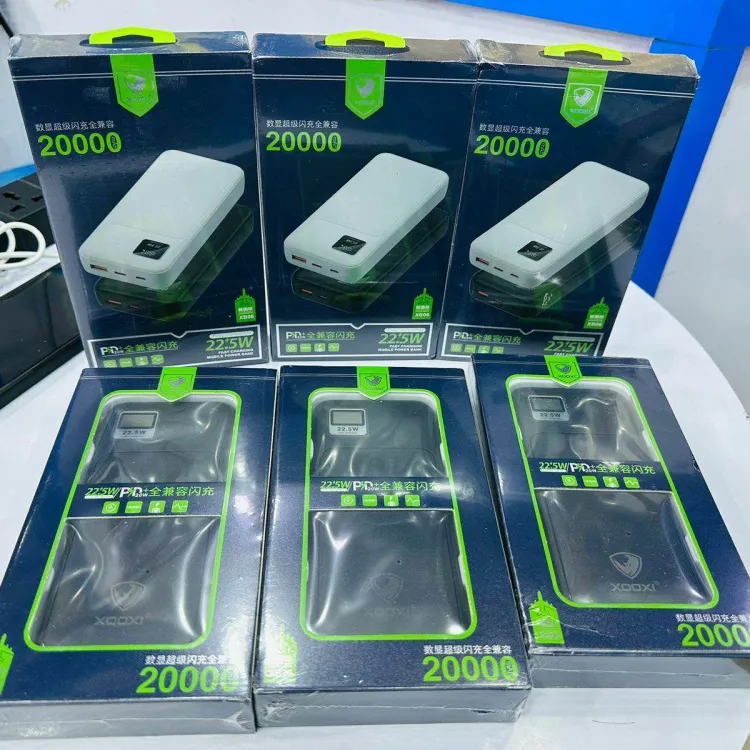20000mah Dual Input And Three Output Power Bank - Black