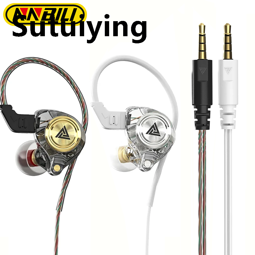 Sutuiying NNBILI QKZ AK3 FiLe Wired Earphone with Microphone HiFi Music Monitor Luxury Bass Headphones Noise Cancelling For Sport Gaming Earbuds