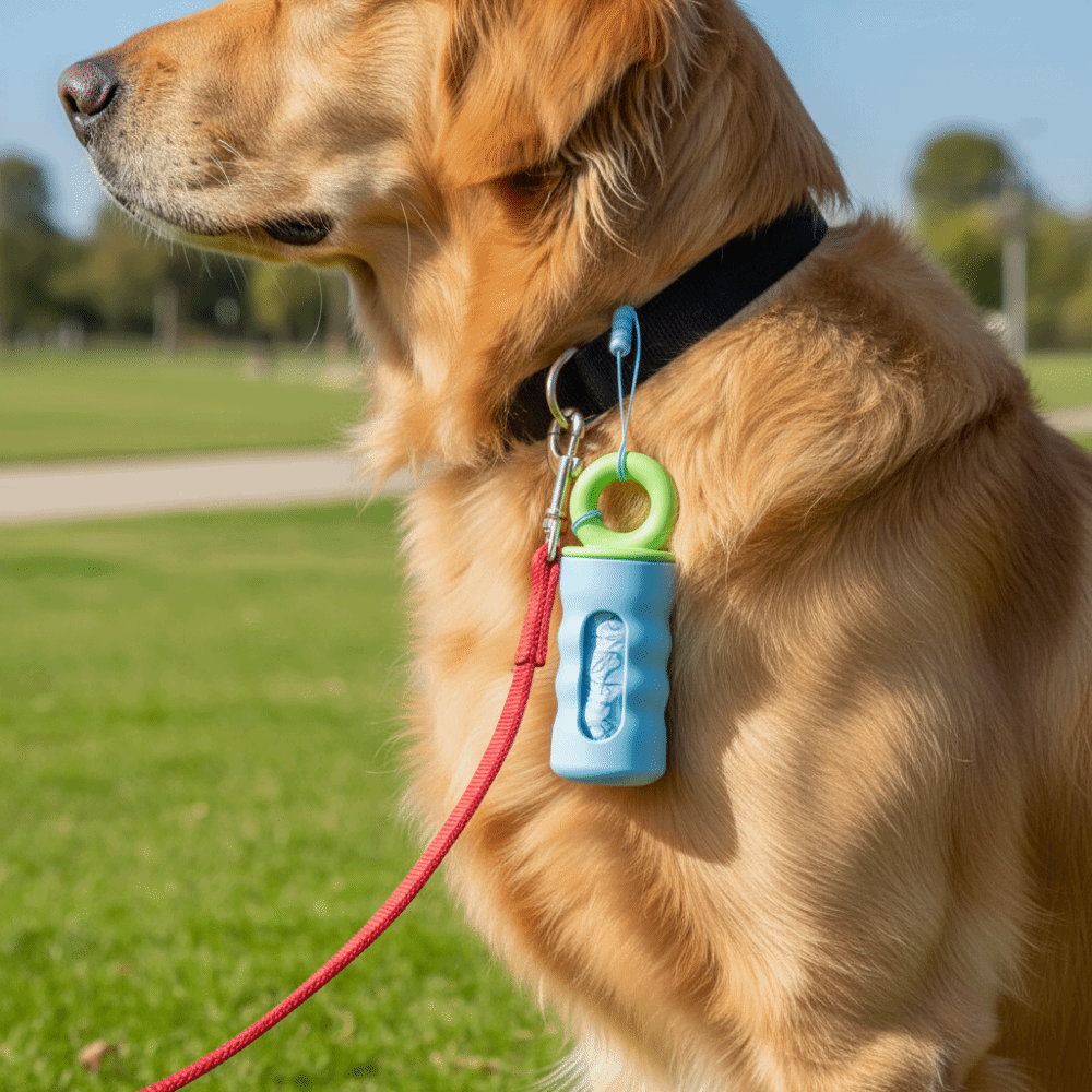 Portable Mini Dog Poop Bag Dispenser Thickened Lightweight Pet Garbage Bag Dispenser with 4 Roll Garbage Bag Dog Trash Bag Dispenser Outdoor