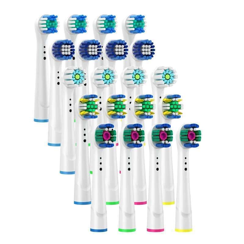 2pcs Universal Sonic Electric Toothbrush Replacement Brush Head 4 PCS DuPont Soft Bristle Oral Care Dental Cleaning