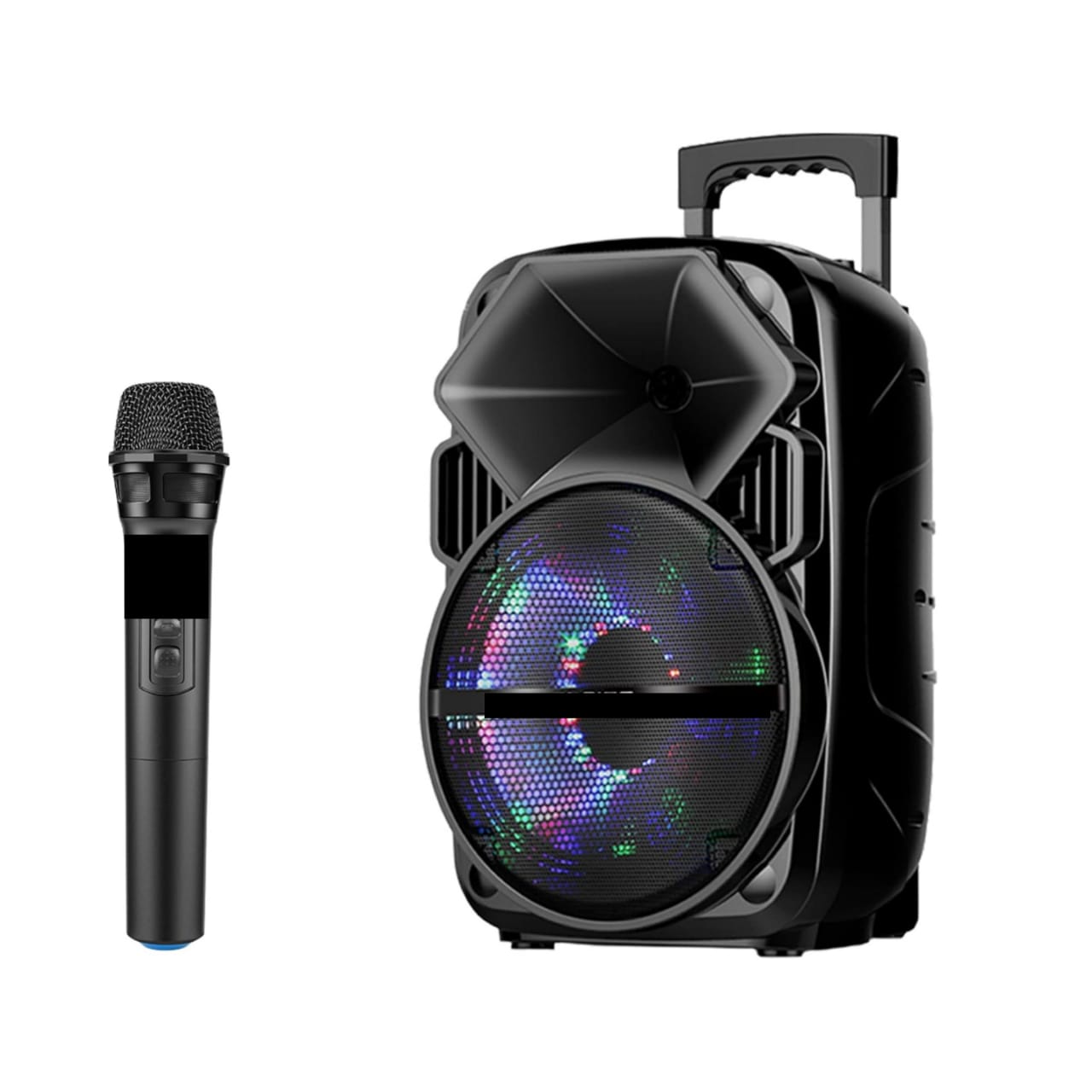 Munex Big Sound 8 inch Rechargeable Portable Bluetooth Party Speaker With Wireless Mic