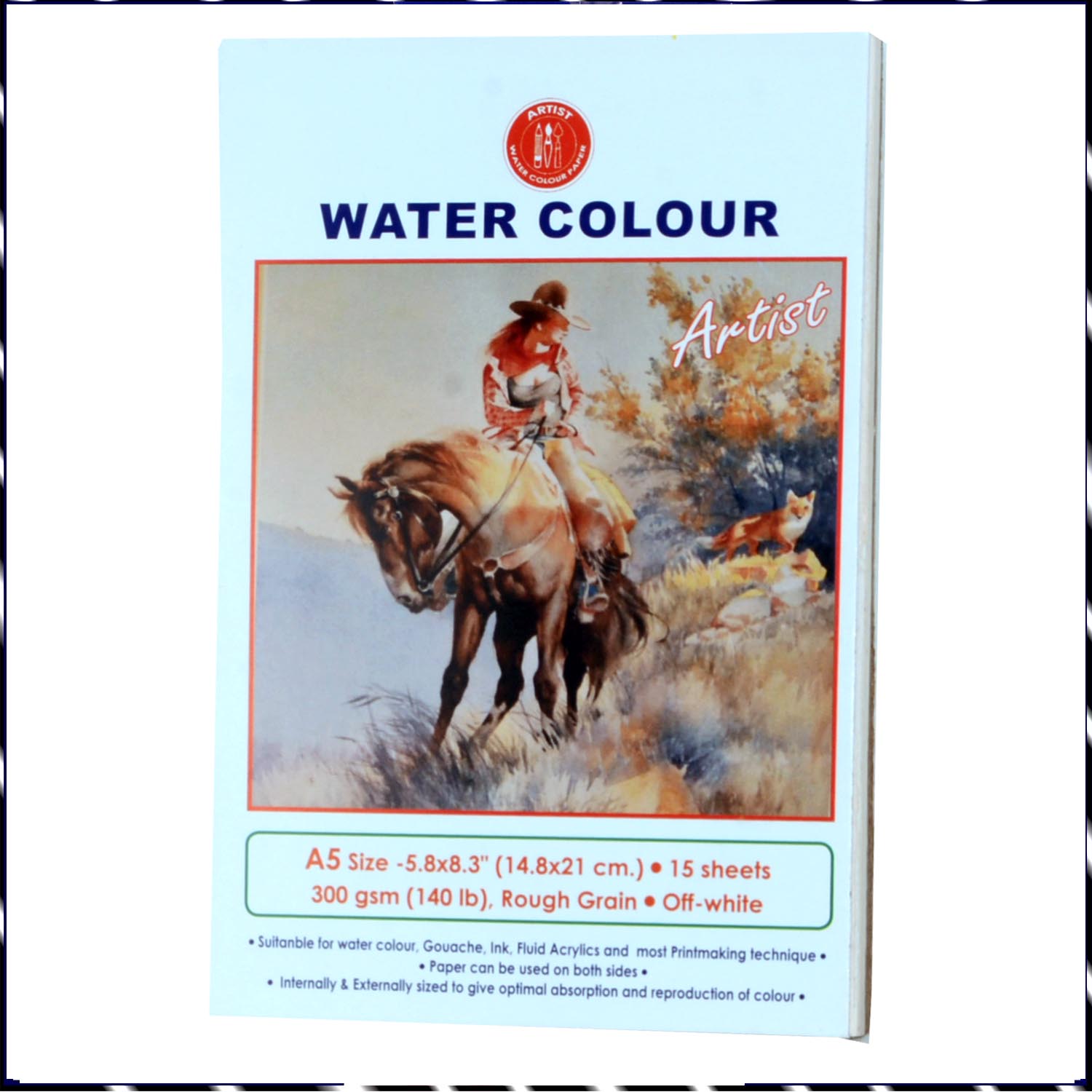 Artist Water Color Pad 15 sheets 300 gsm 5.5 X 8.5 Inch / A5