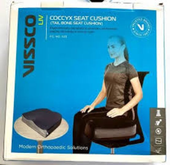 “Vissco Coccyx Seat Cushion - Tail Bone Pain Relief Orthopaedic Cushioned Seat