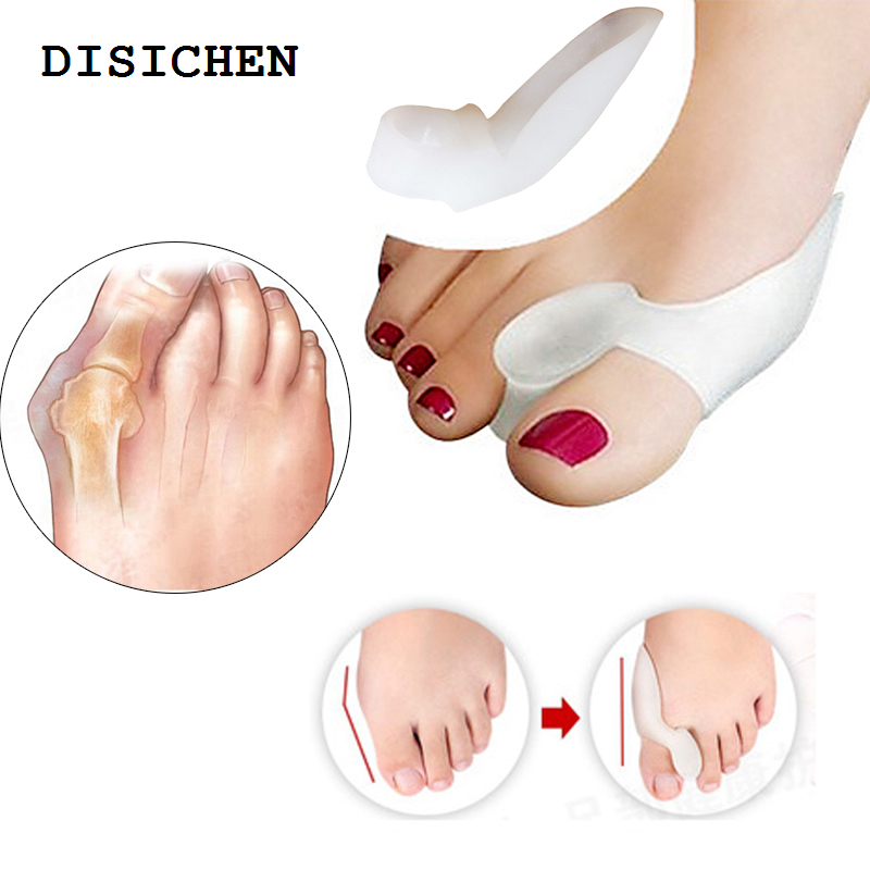 DISICHEN Hot Selling 1Pair Silicone Toes Separator Bunion Bone Ectropion Adjuster Toes Outer Appliance Foot Care Tools Hallux Valgus Corrector