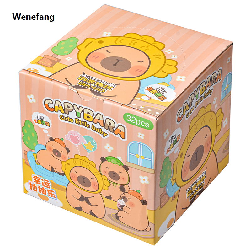 Wenefang Original Box 32Pcs Capybara Blind Bag Cute Characters Little Baby Luxury Rubber Learning Stationery Model Figure Toy Children's Gift