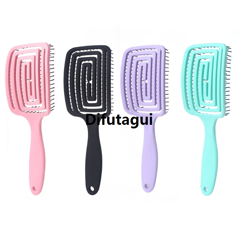 Difutagui Salon tools comb wet dry hair scalp professional] hot [ventilated Fashion hairbrush comb anti-static massage hairdressing home use