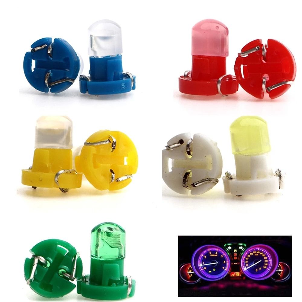 10pcs T3 T4.2 T4.7 Car Accessories COB Light LED Bulbs Dashboard Light Warning Light Car LED Lights Dashboard Indicator Lights Instrument Panel Lights Central Control Lamp