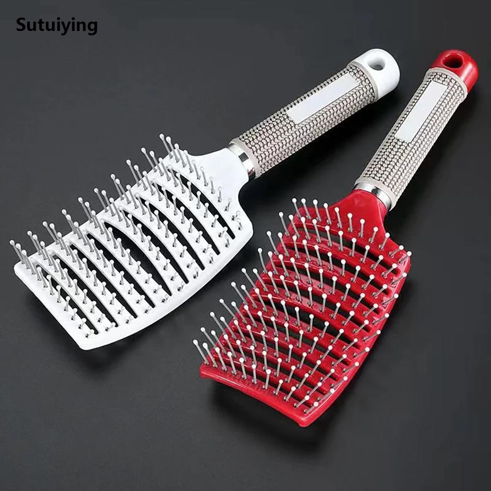 Sutuiying Girl Hair Scalp Massage Comb Curling Brush Salon Hairdressing 2025 Styling Tools hair comb curly girl method