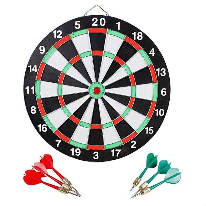 Non Magnetic Score Dartboard Kit -- Safety Dartboard with 4 Soft Darts,Family Indoor&Outdoor Fun Games, Birthday Gifts for Children/Adults