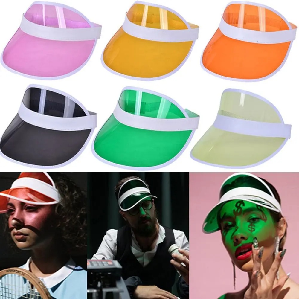 Hot Sale Anti-UV Transparent Sun Visor Hat Flexible Sun-Proof Sunshade Hat Bicycle Hiking Sun Cap Outdoor Sports