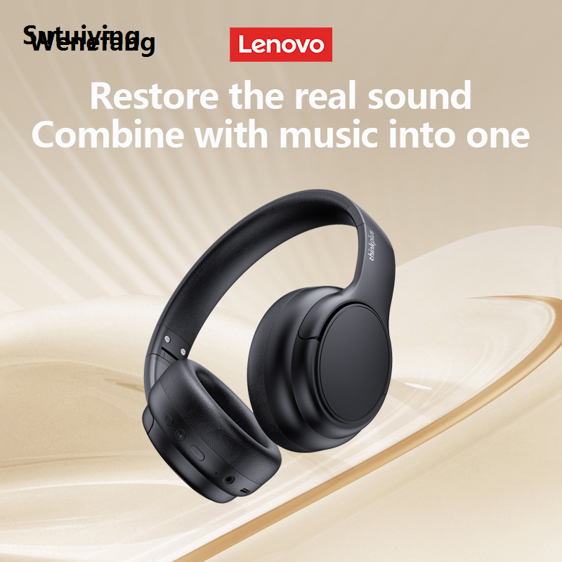 Wenefang Sutuiying Original Lenovo TH20 Wireless Headphones Bluetooth Earphone 5.3 Luxury Profesional Foldable Headset Sport Headphone Gaming Headset 2023 New