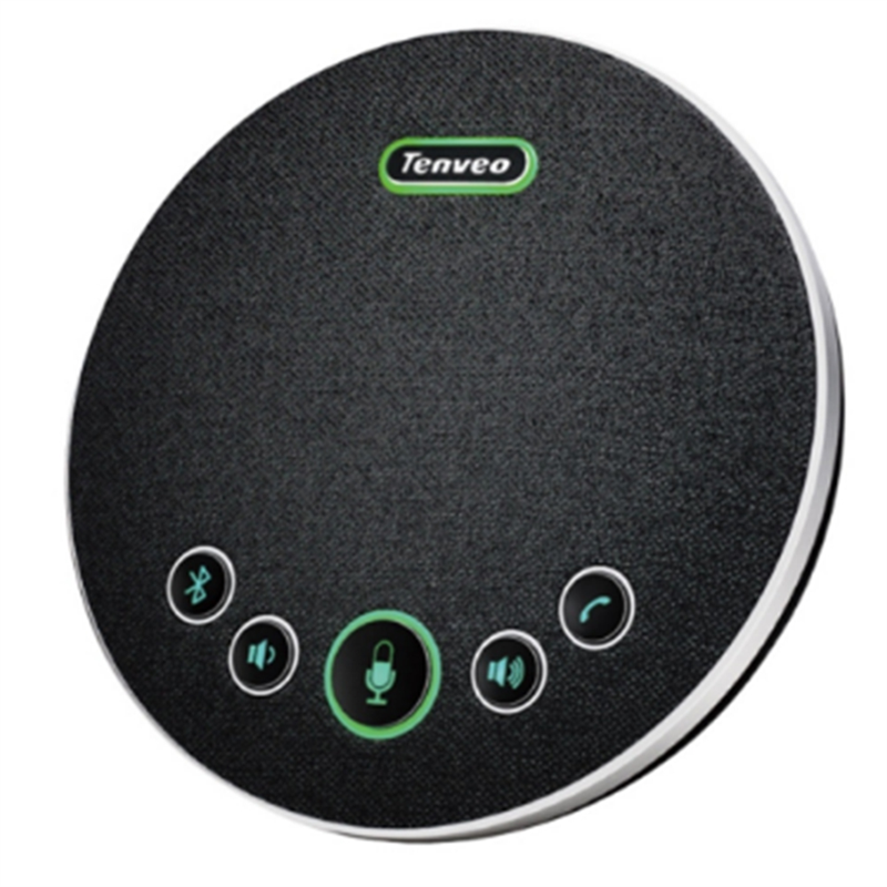 Wireless Conference Speaker 360°Voice Pick Up with 4 AI Noise Cancellation Mics Bluetooth Conference Microphones Wireless Speaker
