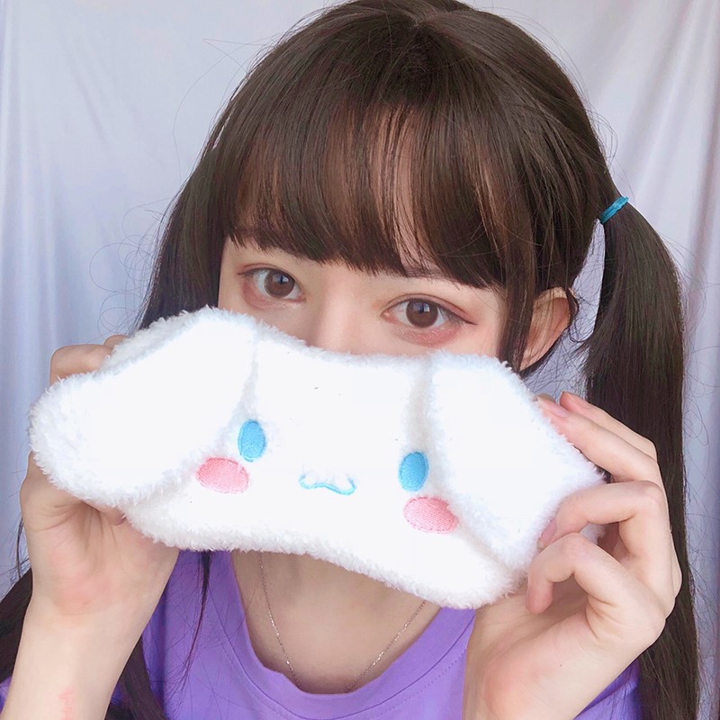 Korean ins cartoon cute jade laurel dog big ears sleep eye mask soft girl female student sleeps during lunch break shading