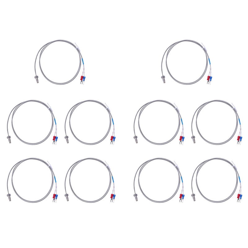 ZOROOM 10pcs 3.3Ft K Type Thermocouple Temperature Controller 0-400C Sensor Probe